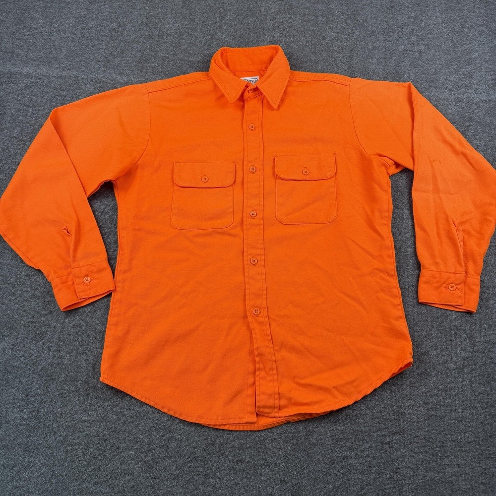 VTG FIVEBROTHER Shirt Mens‎ Medium Blaze Orange Hunt Outdoors Hunting Made USA